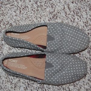 TOMS polka-dot slip-ons 8.5